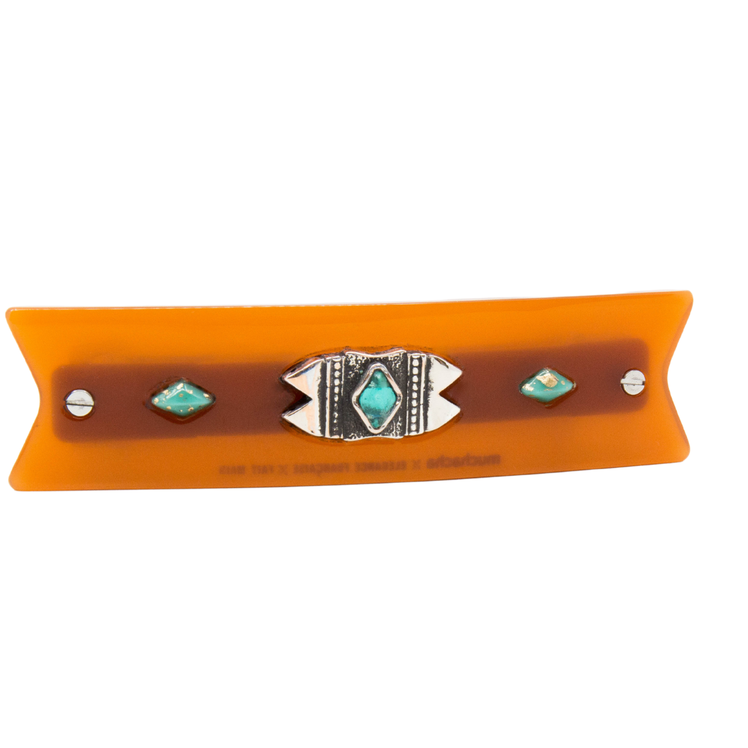 Barrette à clip Chiara - Brun