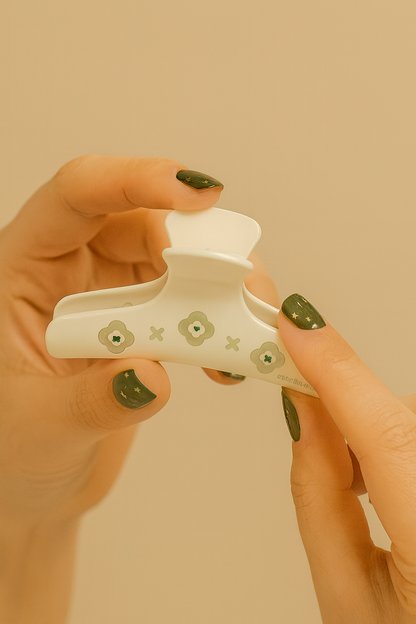 OLLY XL - PINCE CRABE FLEUR VERT ÉCLAT VÉGÉTAL