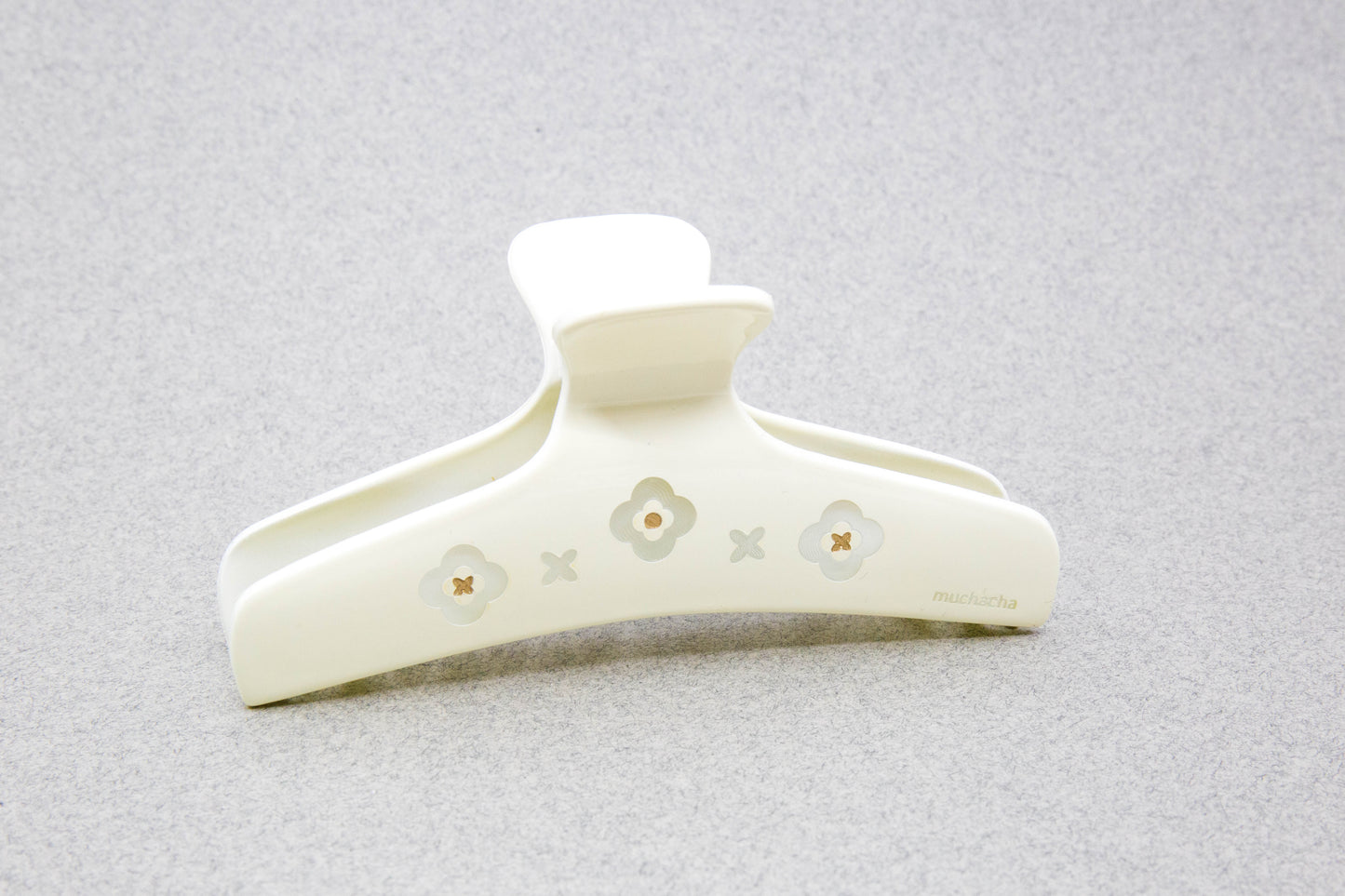 OLLY XL - PINCE CRABE FLEUR JAUNE OR