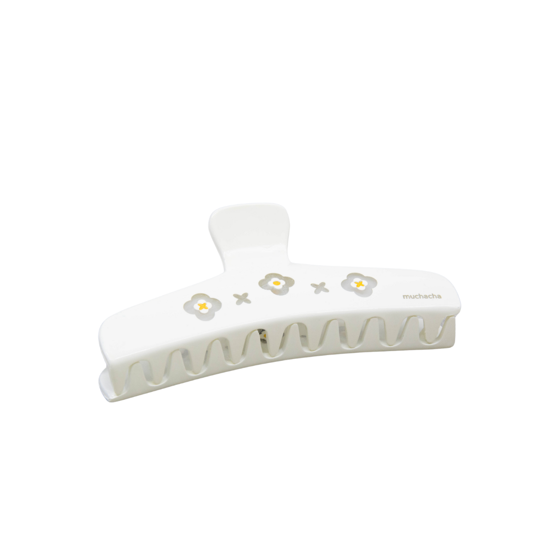 OLLY XL - PINCE CRABE FLEUR JAUNE OR