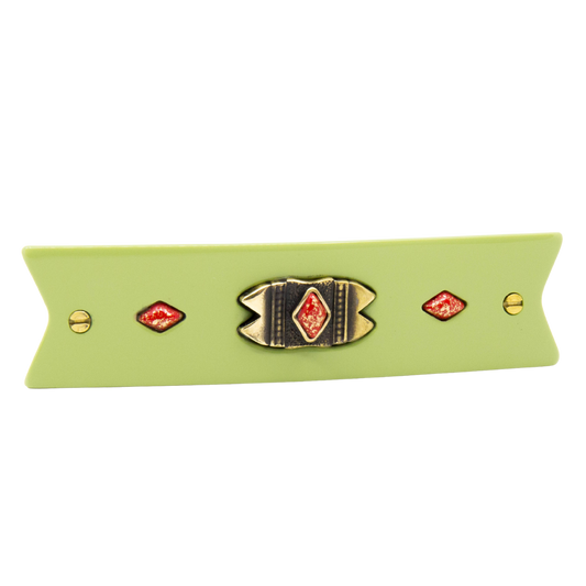 Barrette à clip Chiara - verte
