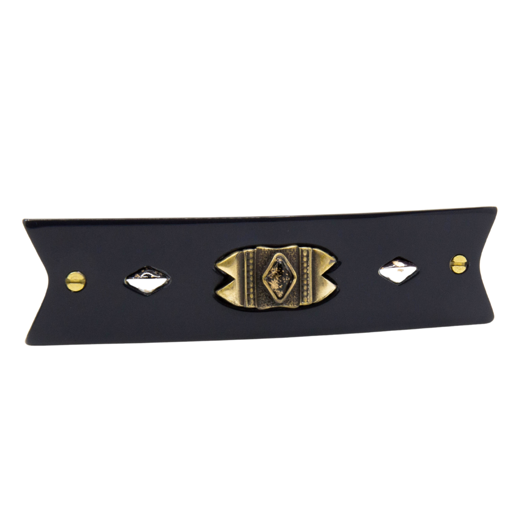 Barrette à clip Chiara - Noir